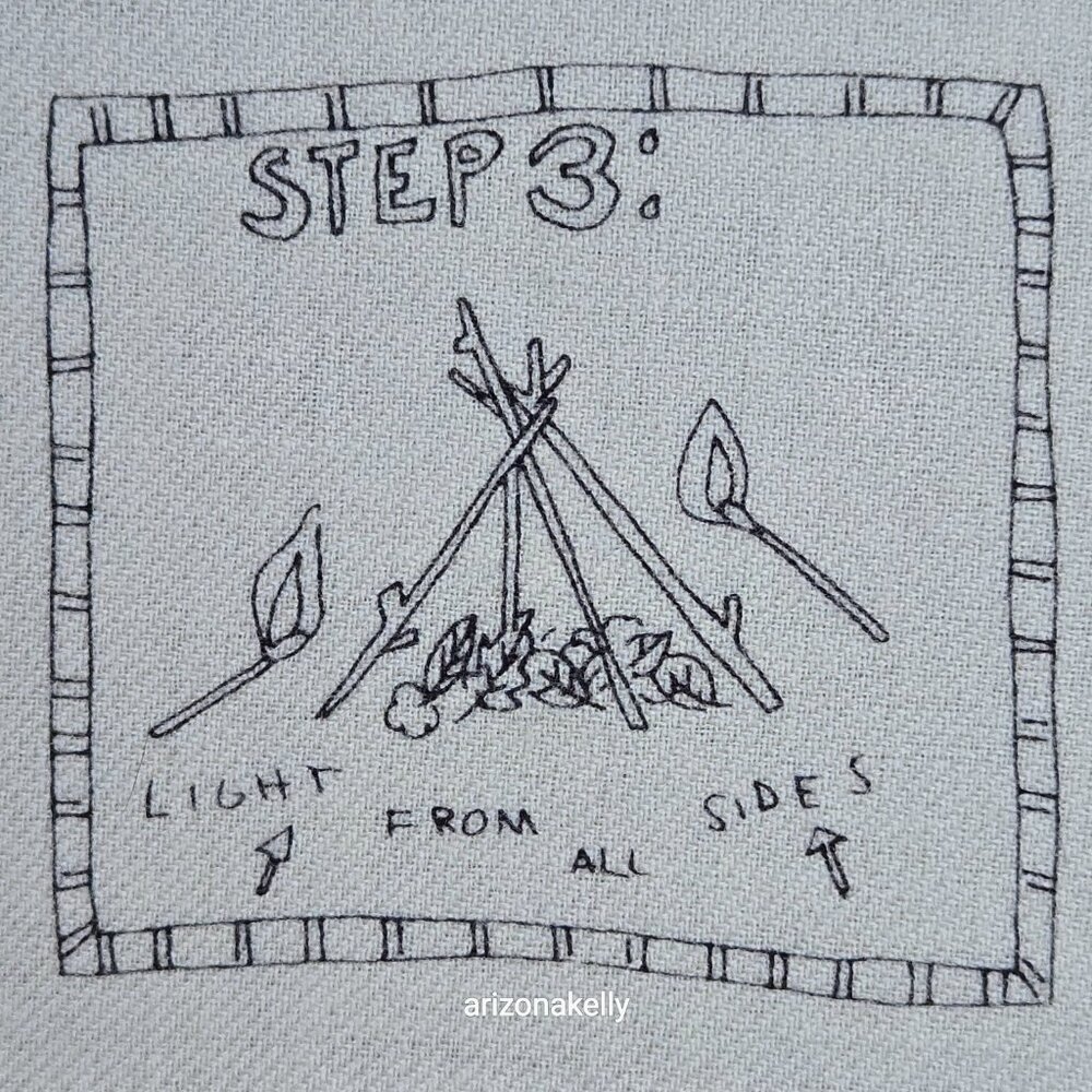 Madewell WOOL "How To Start a Campfire" Scarf Camping Outdoors Hiking Woods - Picture 7 of 11